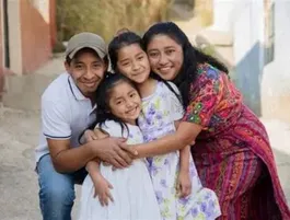 Hispanic family together